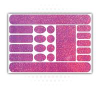 Landing Designs CHAINSTAY AND FRAME PROTECTOR STICKER KIT FOR BIKES - BICYCLE - CYCLE (Raspberry Glitter)
