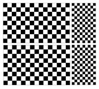 Landing Designs Chequered Racing Flag Stickers, Black and White, Pack of 4 The larger is 100 millimeters by 60 millimeters The two smaller is 60 millimeters by 36 millimeters