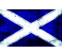 Landing Designs COOL GRUNGE EFFECT SCOTTISH SALTIRE FLAG STICKERS 184mm by 110mm