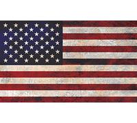 Landing Designs COOL GRUNGE EFFECT STARS & STRIPES, US FLAG STICKERS 184mm by 110mm