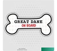 Landing Designs Funny Dog Bone Sticker - Great Dane Dog Vinyl Car Van Decal Sticker Pet Lover