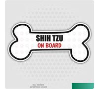 Landing Designs Funny Dog Bone Sticker - Shih Tzu Vinyl Car Van Decal Sticker Pet Animal Lover