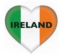 Landing Designs Pack of 2 Irish Heart Ireland/Eire Flag, car, van decal stickers 100mm by 100mm Each