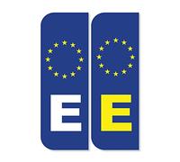 Landing Designs Pack of Two E Spain Euro Car Number Plate Stickers 104 by 35mm Each