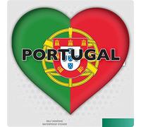 Landing Designs Pack of Two Portugal Heart Flag Sticker Car, Van Self-Adhesive Vinyl