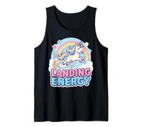 Landing Energy Unicorn Rainbow Pastel Design Tank Top