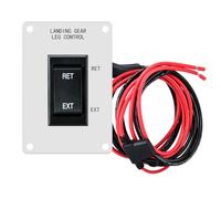 Landing Gear Replacement Switch, Briidea Landing Gear Switch with Black Iron Panel and Anti-Rust Prevention for 5th Wheel RVs and Trailers,White