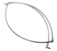 Landing Net Foldable Ring Stainless Steel Silver Fishing Circle