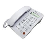 Landline Phone Corded Model with Caller ID, Call Waiting and Digital Answering Machine for Effective Call Management (white)