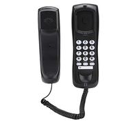 Landline Phone, Mute Pause Function Basic Corded Telephone English Telephones Line Powered Black Fixed Telephone for Home Office Hotel