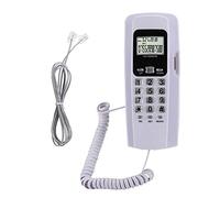 Landline Phones,DTMF/FSK Mini Wall Mounted Corded Telephone with Caller ID LCD Display Backlight Callback Function for Home Office Company Hotel(white)
