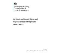 Landlord and tenant rights and responsibilities in the private rented sector