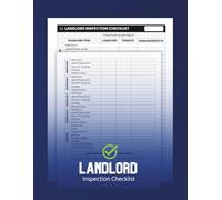 Landlord Inspection Checklist: Property Walkthrough Tracker for Rental Maintenance and Tenant Records