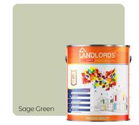 Landlords Paint - Anti-Damp Paint - Damp Proof Protection For Interior Walls & Ceilings - Sage Green - 2.5L