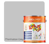Landlords Paint - Eggshell Paint - Durable, Low Sheen Interior Finish - Manhattan Grey - 5L