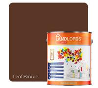 Landlords Paint - Garden & Wood Paint - Best Weatherproof All Interior & Exterior Wood Protection - Leaf Brown - 10L
