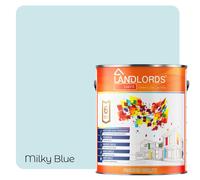 LANDLORDS PAINT Masonry Paint - 10L - Weatherproof Exterior Wall Paint in Milky Blue LANDLORDS PAINT Milky Blue 10L