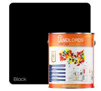 LANDLORDS PAINT Masonry Paint - 20L - Weatherproof Exterior Wall Paint in Black LANDLORDS PAINT Black 20L
