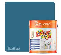 Landlords Paint - Masonry Paint - Best Weatherproof Exterior Wall Protection - Sky Blue - 2.5L