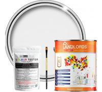 Landlords Sample Colour Tester Pot 25ml with Brush - Multi-Surface Paint For Interior Walls, Outdoor Garden & Exterior Walls, High Durability Multi-Feature Rock Salt