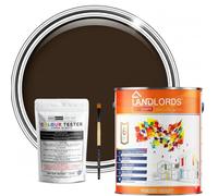 Landlords Sample Colour Tester Pot 25ml with Brush - Multi-Surface Paint For Interior Walls, Outdoor Garden & Exterior Walls, High Durability Multi-Feature Brown