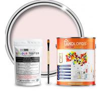 Landlords Sample Colour Tester Pot 25ml with Brush - Multi-Surface Paint For Interior Walls, Outdoor Garden & Exterior Walls, High Durability Multi-Feature (Baby Pink)
