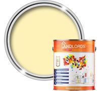 Landlords Weather Shield Smooth Masonry Paint | Storm Proof, Scrub Resistance & Waterproof | Weatherproof Technology Designed with Acrylic Resin for Ultimate Protection Light Yellow 1L