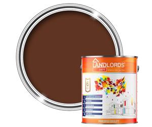 Landlords Weather Shield Smooth Masonry Paint | Storm Proof, Scrub Resistance & Waterproof | Weatherproof Technology Designed with Acrylic Resin for Ultimate Protection 2.5L Leaf Brown