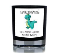 Landlordsaurus, Like A Normal Landlord But More Awesome, Dinosaur Funny 20cl Candle 60 SECOND MAKEOVER Black One Size