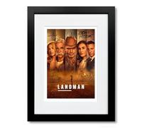 Landman Cast Signed A4/A3 Poster Photo Print Framed Autograph Gift TV Show Billy Bob Thornton Demi Moore (A4 Black Framed & Mounted)