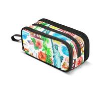 Landmark Flowers White Pencil Case Big Capacity Pencil Pouch with Zipper Portable Aesthetic Pen Bag Office Stationery Organizer School Supplies for Women Men Adults Boys Girls