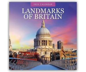 Landmarks of Britain 2025 Square Wall Calendar
