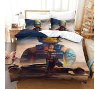 Lando Norris Duvet Cover Set, 3D Printed F1 Racing Bedding Quilt Set, Soft Microfiber Easy Care Bedding Set, Suitable For Girls Or Children's Comforter Cover Set Single（140x200cm）