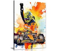 Lando Norris F1 Poster - McLaren Framed Canvas, Gift for Racing Fans