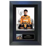 Lando Norris F1 Signed Reproduction Autograph Mounted Photo Print A4 Black Frame #867