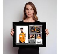 Lando Norris McLaren Racing Driver Collage Print, Signed Autograph, Formula One Memorabilia Poster (A3 Unframed)