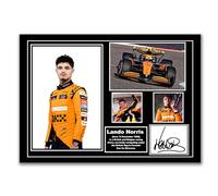 Lando Norris McLaren Racing Driver Collage Print, Signed Autograph, Formula One Memorabilia Poster (A4 Unframed)