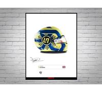 Lando Norris Racing Driver 2022 Helmet Signed Poster A4