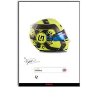 Lando Norris Racing Driver 2023 Helmet Signed Poster A4