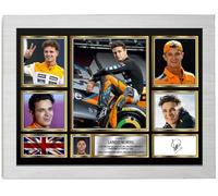 Lando Norris Signed Autograph Photograph Display - Perfect for F1 Fans, A3 Poster + White Frame - Limited Edition Autograph Fan Gift - Collectible Memorabilia Merchandise
