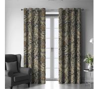 LANDOCROWN Luxury Modern Curtains Abstract Retro William Morris Style Eyelet Blackout Thermal Window Drapes for Home Office Decor, Blue 66x72 Inch 2 Panels