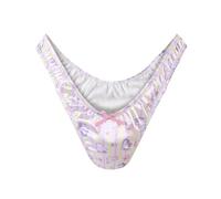 Landofgenie Invisible Tucking Gaff Panty Shaping Underwear for Transgender, Cartoon Print Crossdresser Panties, Yellow, XL