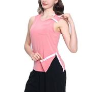 Landofgenie Sports Tank Tops for Women with Button Opening - Post-operative Clothing for Shoulder, Chemotherapy and Rehabilitation - Tear Tank Top with Quick Buttons, pink, M