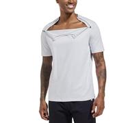 Landofgenie Unisex Chemo Shirts for Port Access Chemotherapy Post Shoulder Surgery Shirts Off The Shoulder Shirt, Light Grey, Large