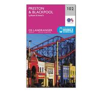 Landranger 102 Preston & Blackpool, Lytham Map With Digital Version - Pink, Pink One Size