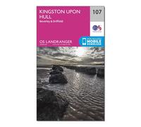 Landranger 107 Kingston Upon Hull, Beverley & Driffield Map With Digital Version - Pink, Pink One Size