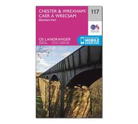 Landranger 117 Chester & Wrexham, Ellesmere Port Map With Digital Version - Pink, Pink One Size