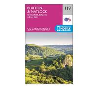 Landranger 119 Buxton, Matlock, Bakewell & Dove Dale Map With Digital Version - Pink, Pink One Size