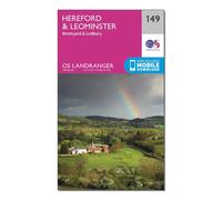 Landranger 149 Hereford & Leominster, Bromyard & Ledbury Map With Digital Version - Pink, Pink One Size