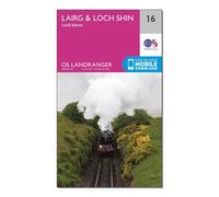 Landranger 16 Lairg & Loch Shin, Loch Naver Map With Digital Version - Pink, Pink One Size